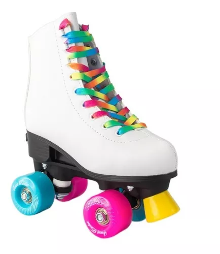 PATINES EN LINEA PARA NIÑA SWEET ROCKET ROSA CON AMARILLO – Skate