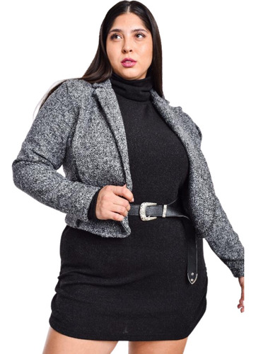 Blazer Susi Corto Paño Boucle Talles Grandes Especiales 