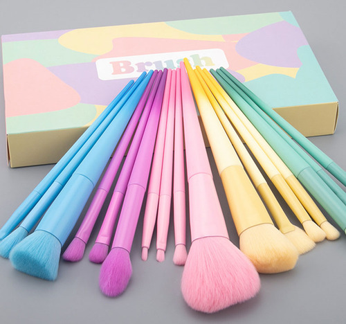 Juego De Brochas De Maquillaje Profesional De 17 Piezas Color Caramelo, Herramientas De Belleza Profesionales De Marca Tiiyee