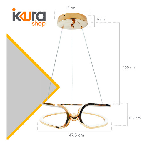 Lampara Colgante Moderna Adir 10036 Luz Neutra Blanco