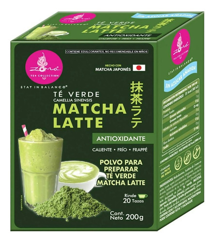 Polvo Preparar Té Verde Zoma Tea Collection Matcha Latte