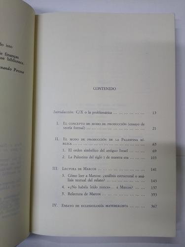Lectura Materialista Del Evangelio De Marcos / Fernando Belo (Usado)