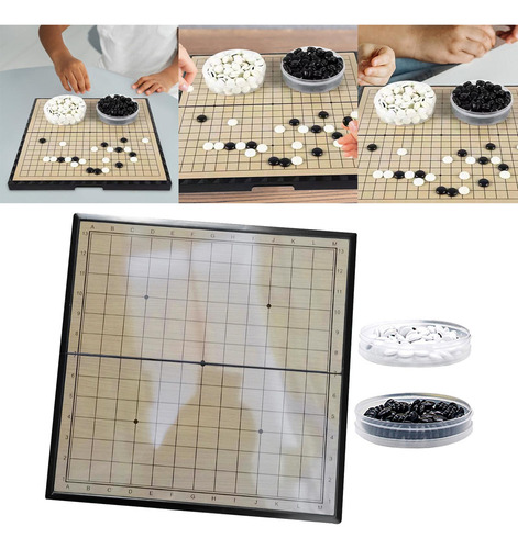 L, Jogo Tabuleiro Dobrável Com Peças Xadrez Go Game Of
