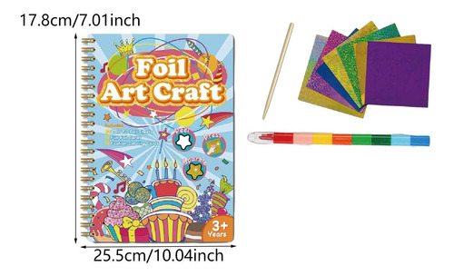 Libro De Pegatinas Con Papel De Aluminio Para Manualidades B