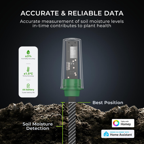 Sensor De Humedad Del Suelo Inteligente De Thirdreality, Hub