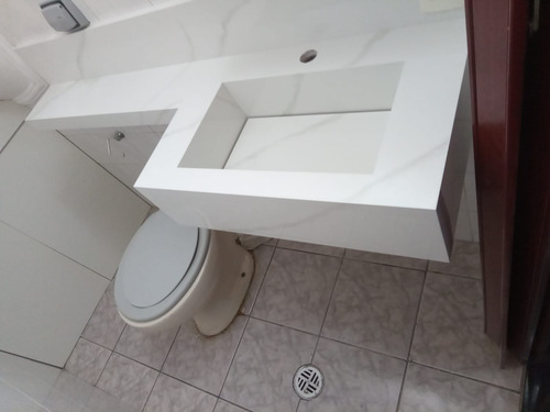 Bancada Lavatório Em Porcelanato Branco 60×40 Lê Descrição.