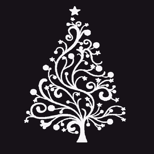 Vinil Decorativo Navidad Arbol 