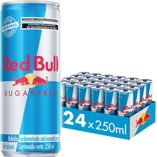 Pack De 24 Energizante Red Bull Sugar Free 250 Ml
