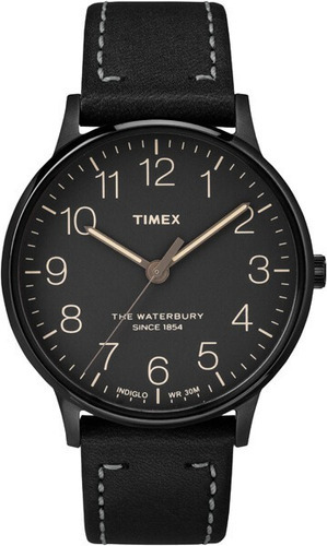 Reloj Timex Waterbury Tw2p95900 Color De La Malla Negro Color Del Bisel Negro Color Del Fondo Negro