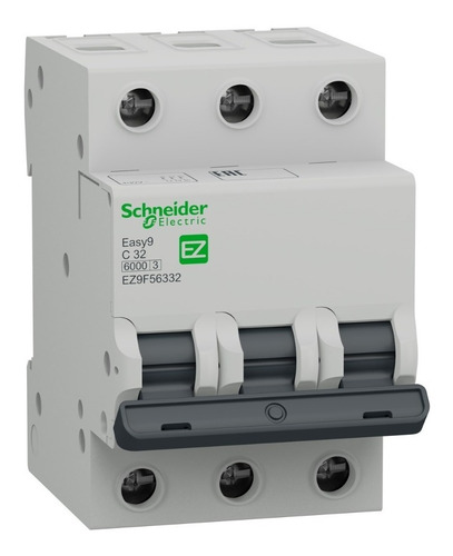 Disyuntor tripolar Schneider Easy9 3p 32a Curva C EZ9f56332