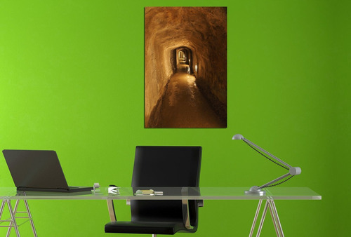 Vinilo Decorativo 40x60cm Tunel Ciudad Vacio Infinito M2