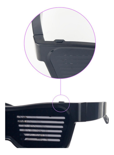 Gafas Led Bluetooth Control De Aplicación Para Raves