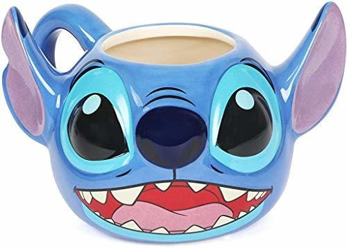 Disney Lilo And Stitch - Taza 3d De 12 Onzas, Azul