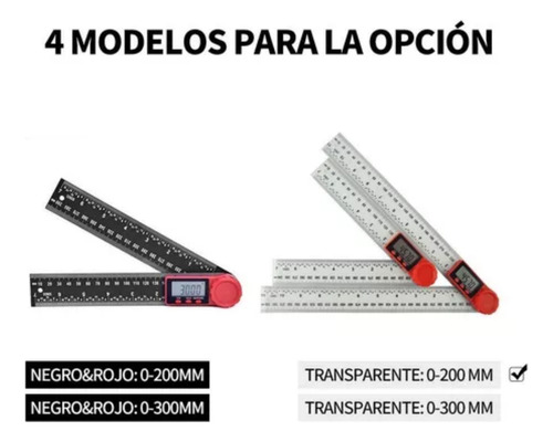 Regla Digital De Ángulo Lcd Goniómetro Electrónico 0=200mm