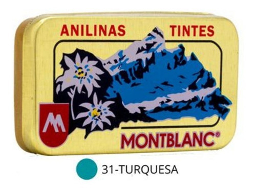 Pack 3 Anilinas Montblanc® Cajita Dorada Color 31. Turquesa Pack 3