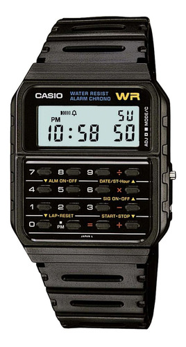 Relógio Casio Ca-53w-1z Masculino Preto - Refinado Cor da caixa Preto, Cor da Pulseira