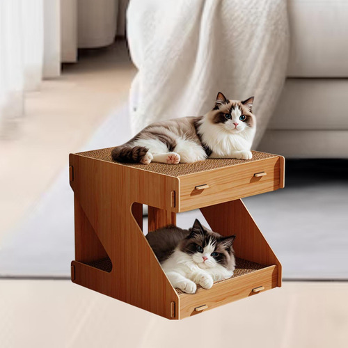 Cat Scratcher House Scratching Board Cat Bed Removable
