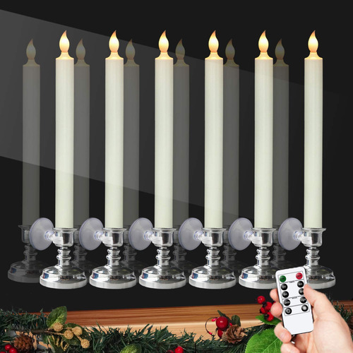 Dromance - Juego De 6 Velas Led Sin Llama De Ventana Con Con