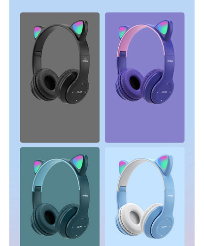 Auriculares Bluetooth Estéreo Cat Ear De Diadema
