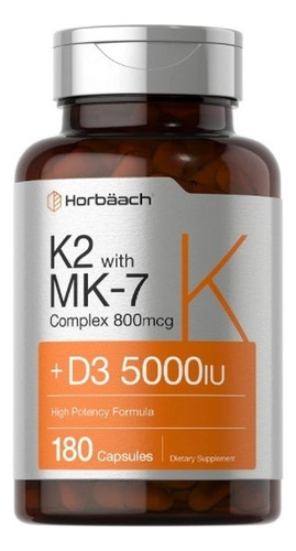 Vitamina K2 Con D3 | 180 Uds
