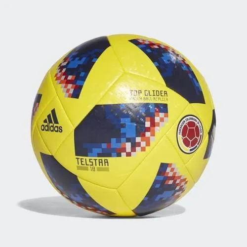 Pelota de fútbol adidas Telstar 18 Colombia nº 5 color amarillo y azul