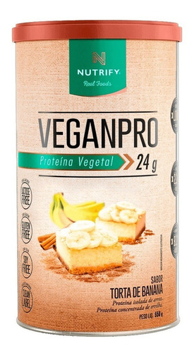 Veganpro Nutrify - 550g - Proteína Vegetal - Promoção