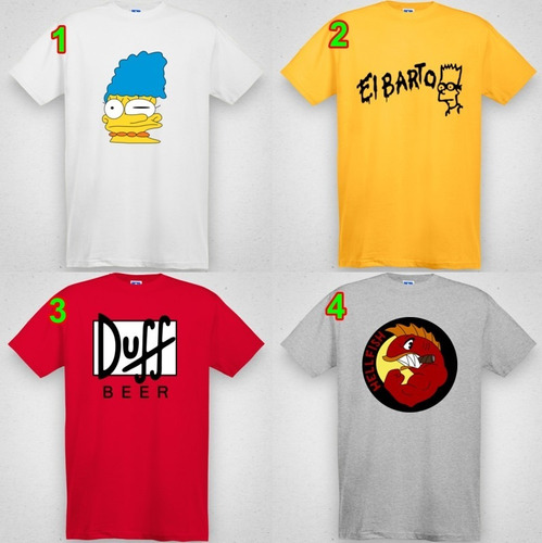 Los Simpson Homero Remeras Estampadas Bart Marge Duff Krosty