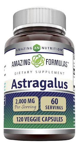 Amazing Formulas Astragalus 2000 Mg Astrágalo 120 Cápsulas Sabor Sin Sabor