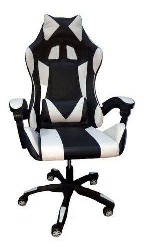 Silla de escritorio Shremwood 1039 gamer  blanca y negra