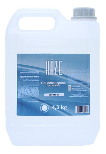 Álcool Gel 5 Litros Haze Antisséptico 70% Higienizador