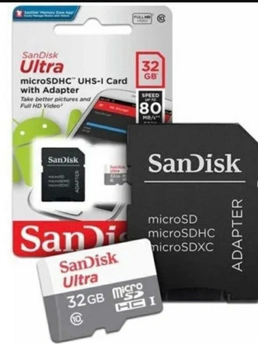 Cartão Memória Sandisk Ultra 32gb 100mb/s Classe 10 Micro