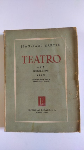 Teatro, Nekrasov, Kean - Jean Paul Sartre