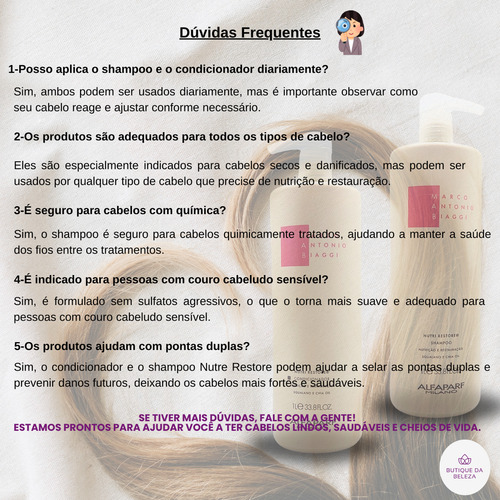 Shampoo E Condicionador Mab Nutri Restore 1l Profissional