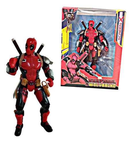 Boneco Action Figure Deadpool 18 Cm Articulado