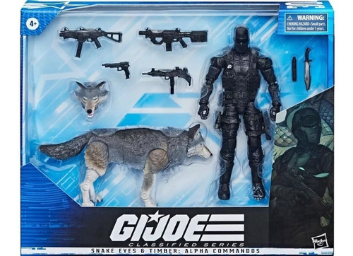 Figura Gi Joe Classified Series Snake Eyes & Timber - Hasbro