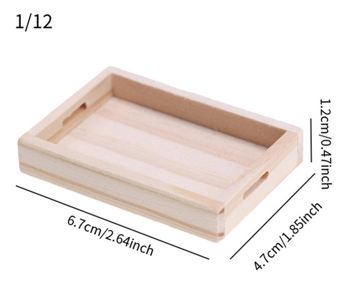 L Modelo De Bandeja De Madera En Miniatura For Casa De