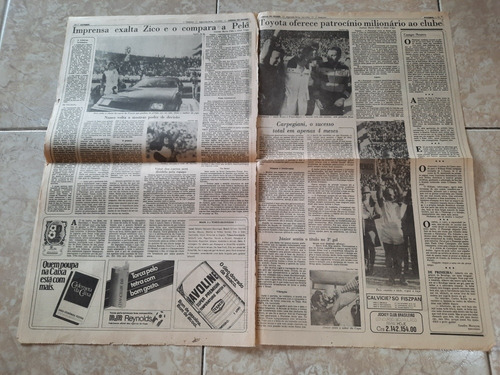Jornal Do Brasil Flamengo Campeão Do Mundo 1981 (Usado)