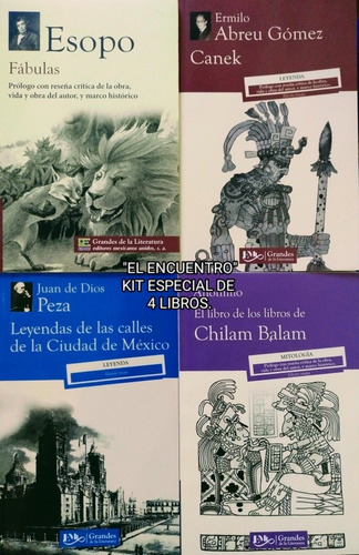 Canek/ Chilam Balam/historias Calles De México Y Fábulas/kit