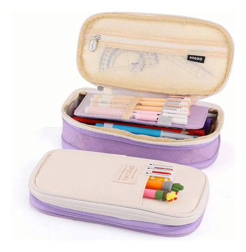 Multifuncional Estuche Para Lapices Gran Capacidad Case Color Morado