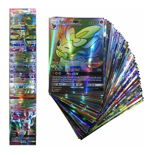 Kit 5 Cartinhas Pokémon Todas Brilhantes Fortes Em Português