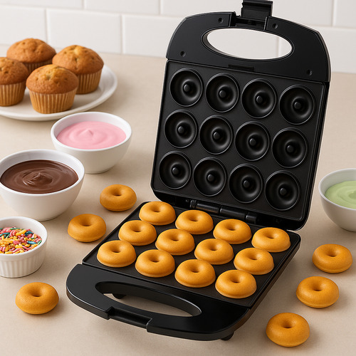 Máquina Mini Donas 12 Cavidades Antiadherente 900 W | Donuts