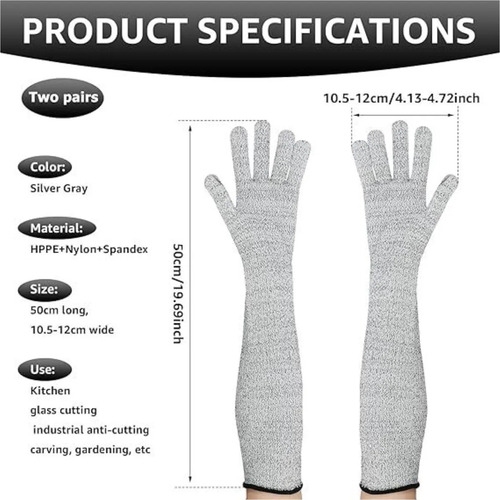 Guantes Anticortes De Nivel 5 Para Protección De Brazos Gh