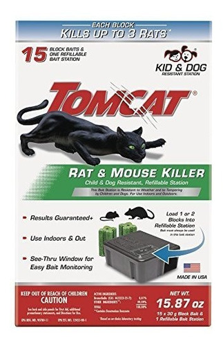 Tomcat 370910 Estación De Rata Y Ratón Killer Recargable Par