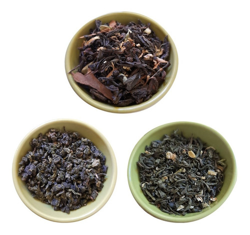 Pack Té En Hebras 3 Sabores (chai, Jazmín, Azul) 100grs C/u