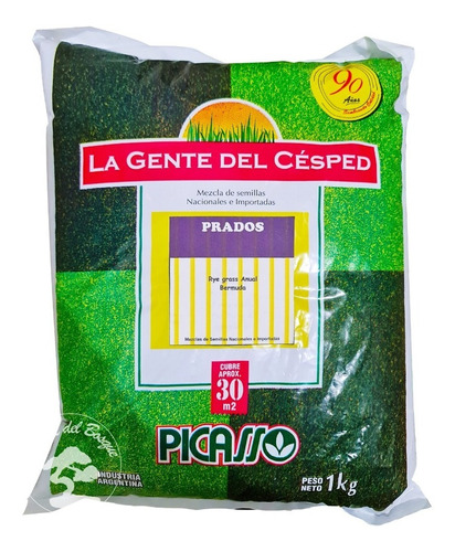 Resiembra Otoñal Plus Rye Grass Anual Y Bermuda 1kg Picasso