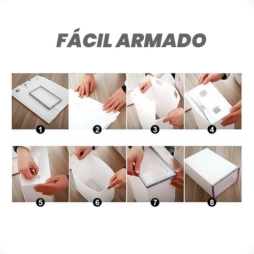 Imagen 4 de 9 de Cajas Pack X6 Organizador Zapatos Zapatera Apilable - Otec