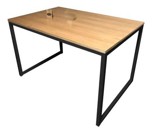 Mesa Estilo Industrial Nordico  Madera 120x75 Mel Paraiso