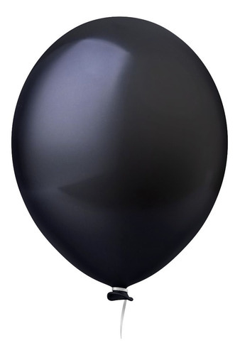 Bexiga Balão Liso 9 P/ Decoração De Festa C/ 30 Unidades Cor Preto