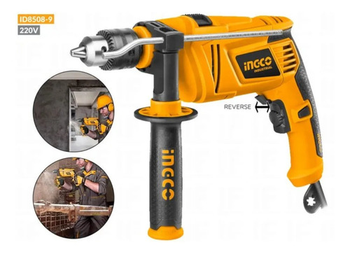Furadeira De Impacto Reversível Mandril 1/2 13mm 850w Ingco Cor Laranja