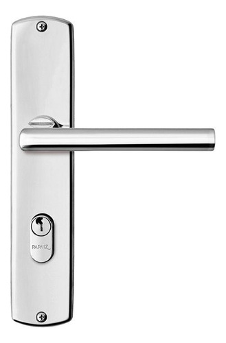 Fechadura Porta Externa Mz180 40mm Cromada Com Espelho
